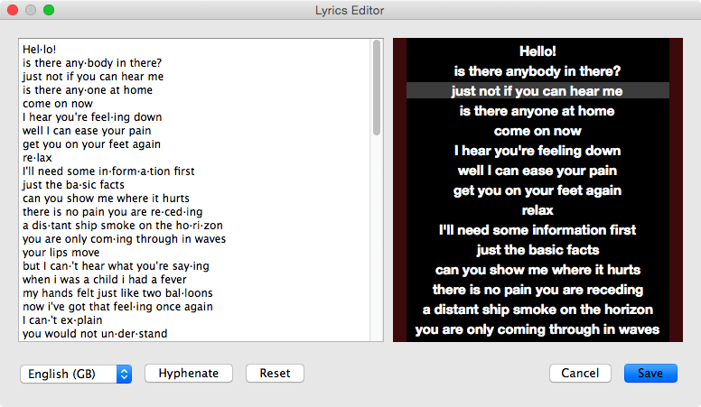 MidiCo Karaoke Lyrics Editor